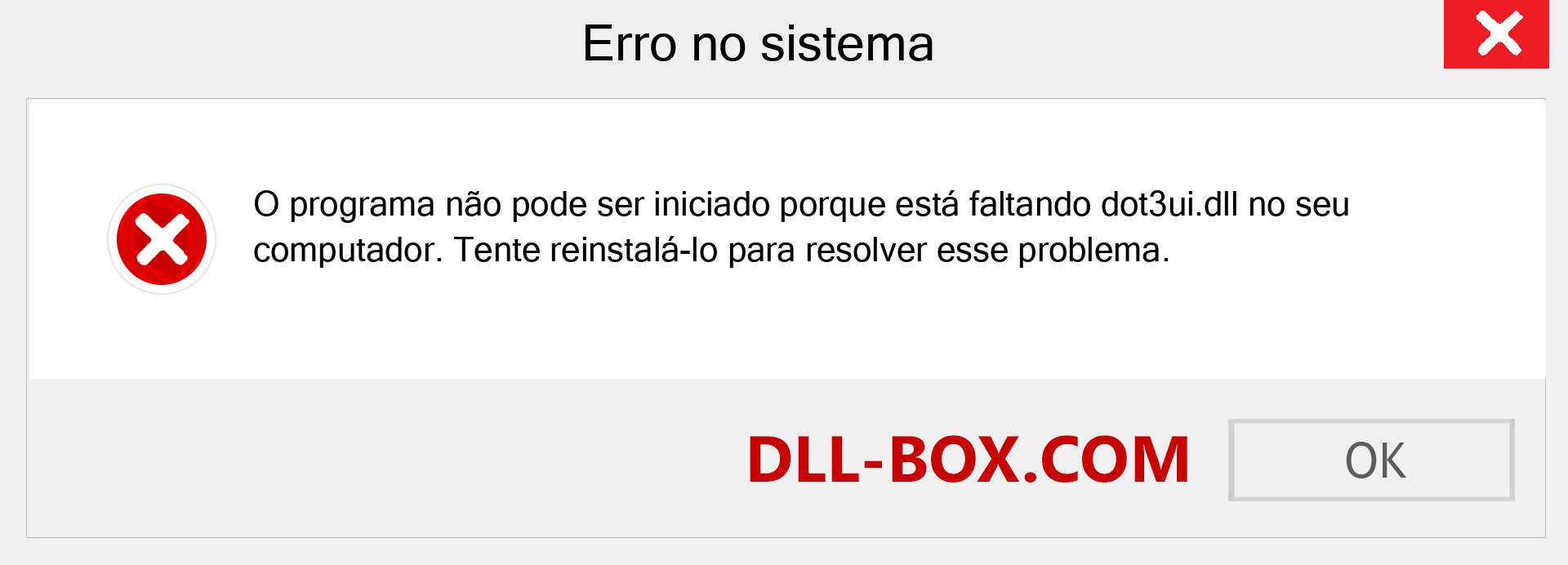 Arquivo dot3ui.dll ausente ?. Download para Windows 7, 8, 10 - Correção de erro ausente dot3ui dll no Windows, fotos, imagens